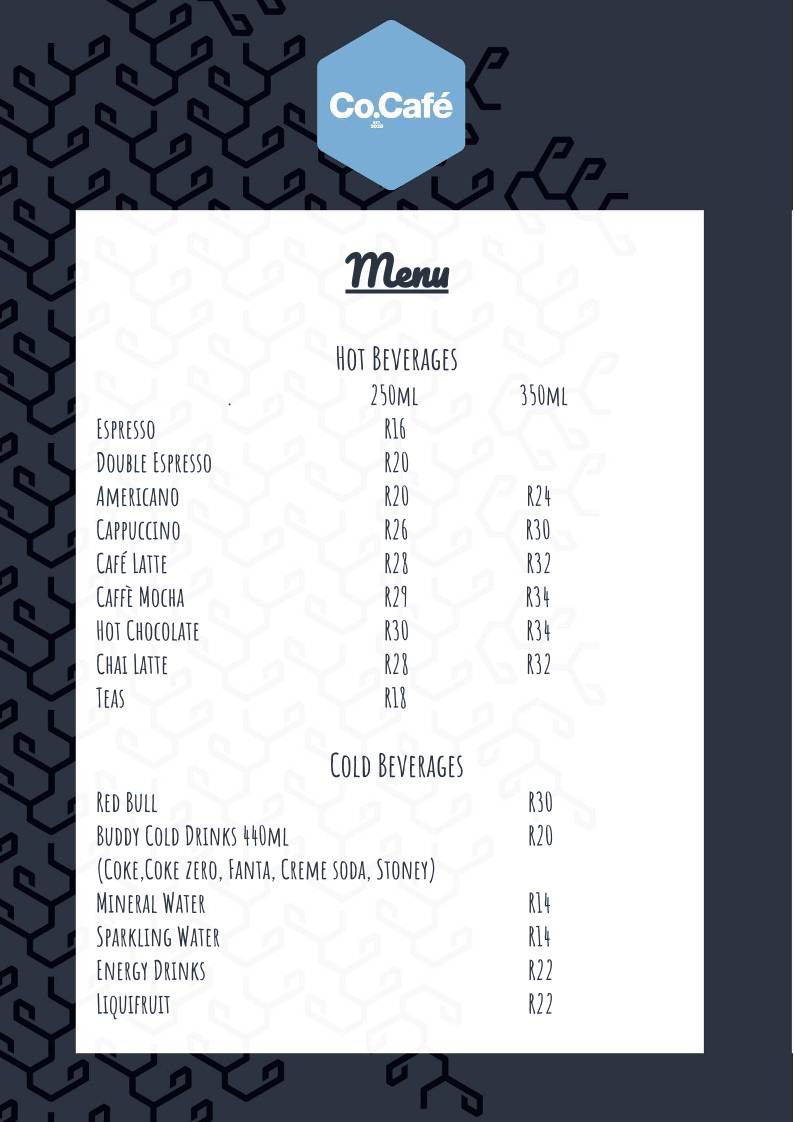 Co.Café Midrand меню