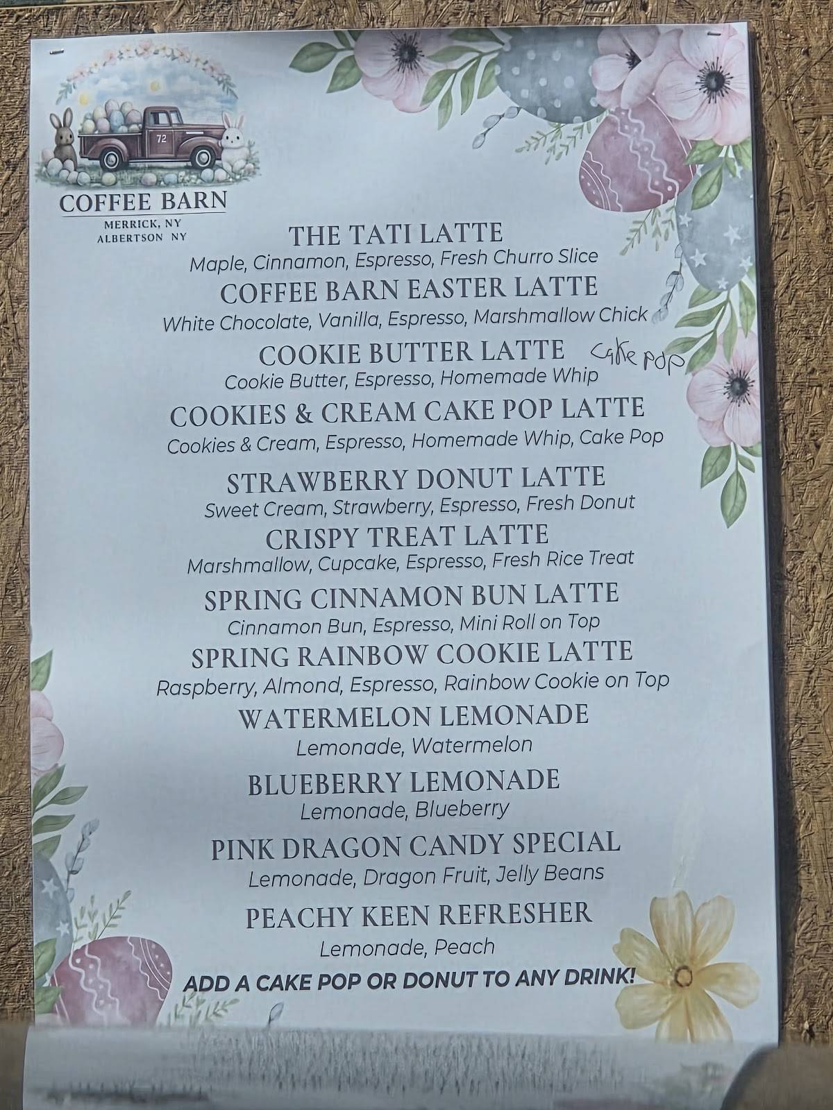 Coffee Barn Merrick меню