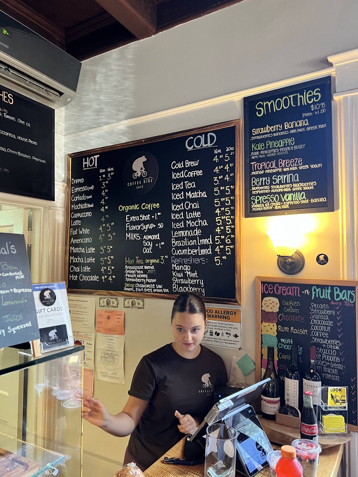 Coffee Ride Cafe меню