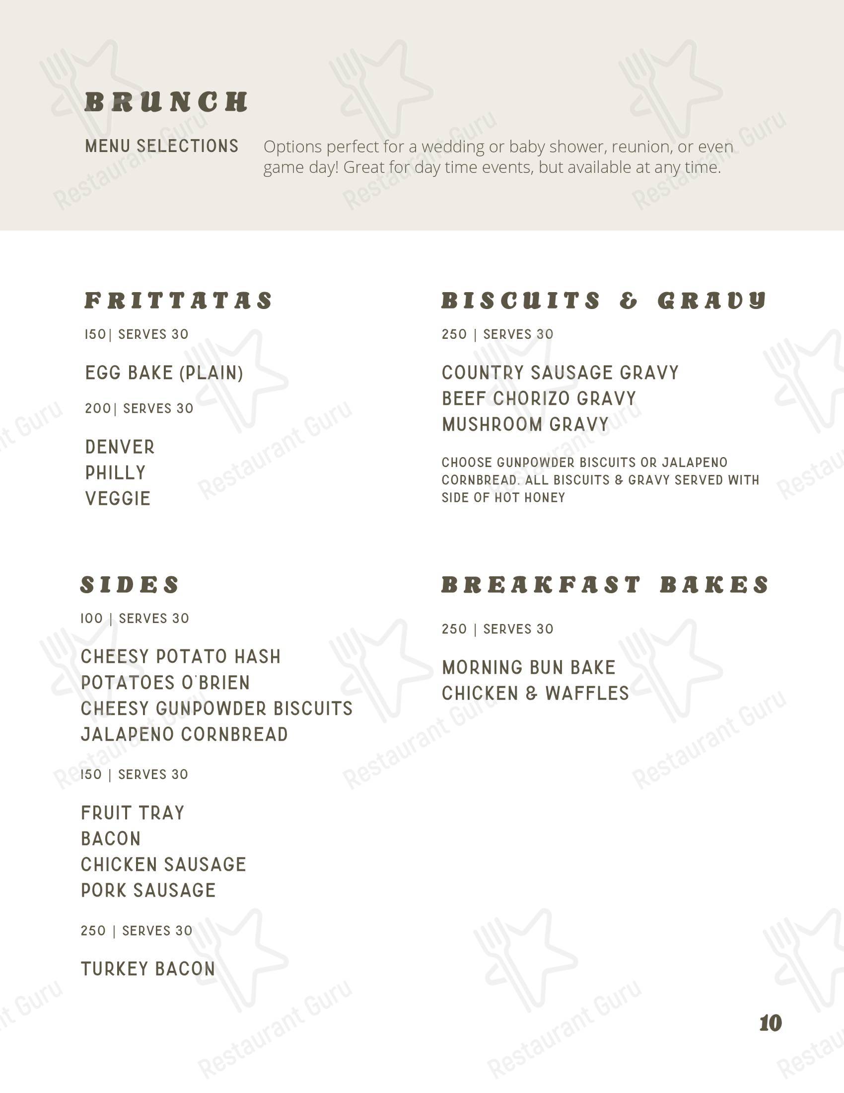 Меню ресторана Copper on King - Lunch Menu