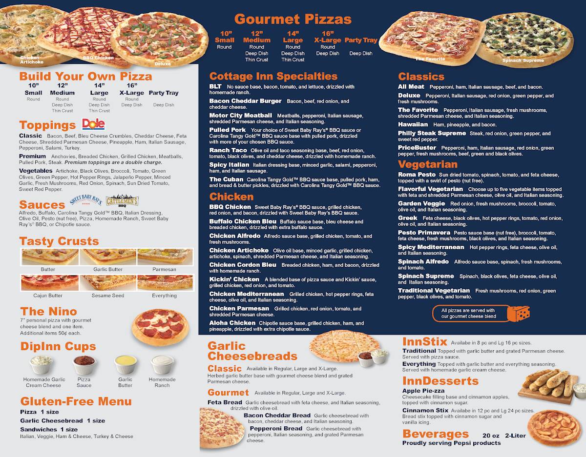 Cottage Inn Pizza East Lansing меню