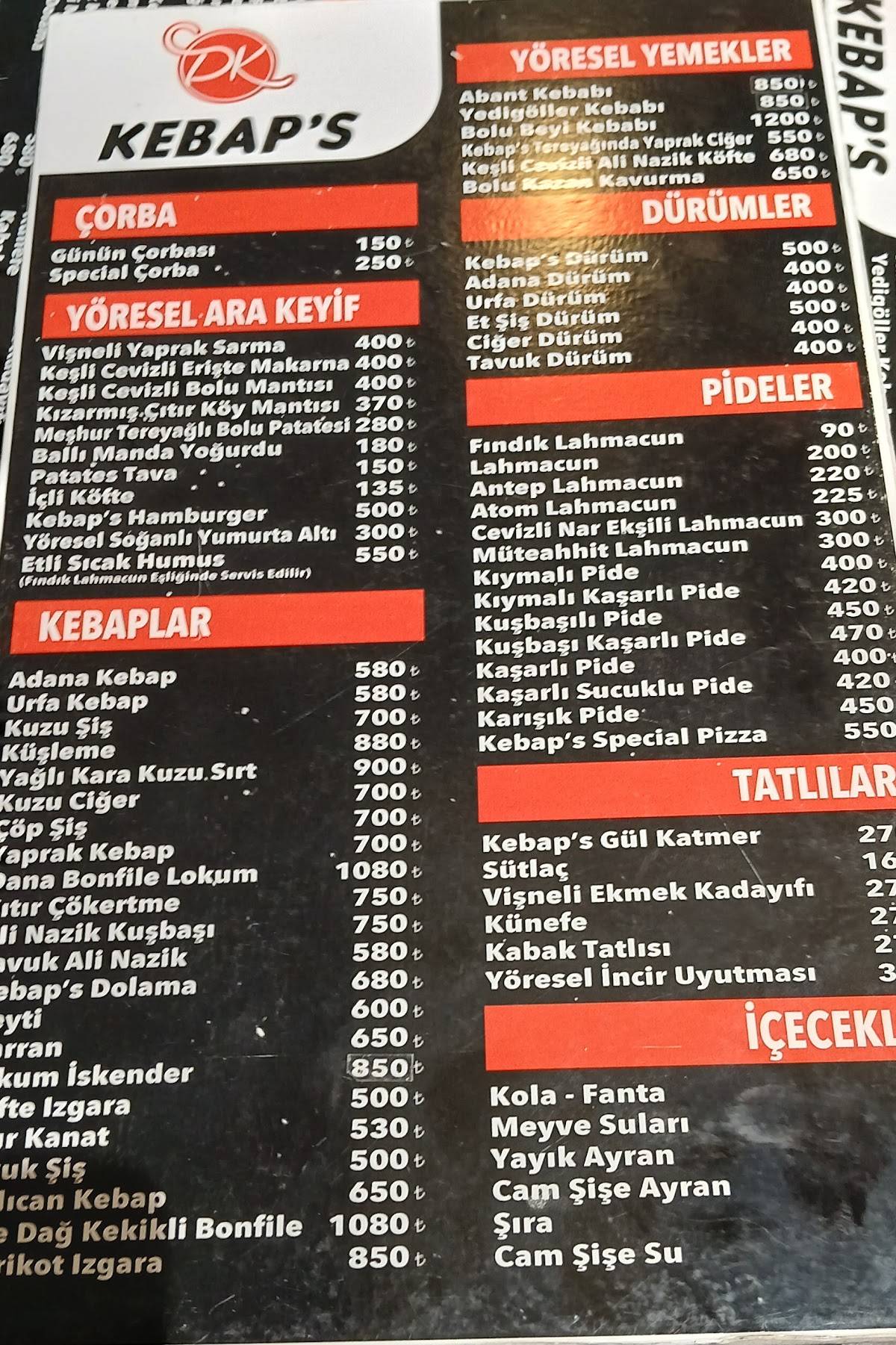 DKebap's меню