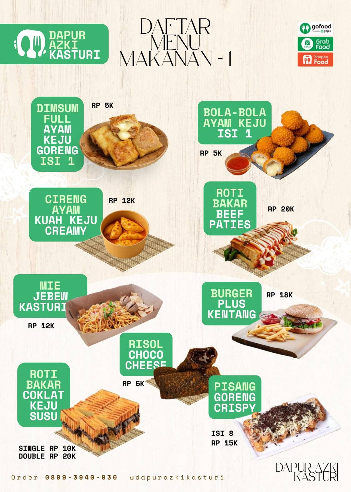 Dapur Azki Kasturi меню