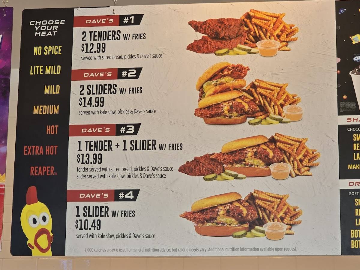 Dave's Hot Chicken меню