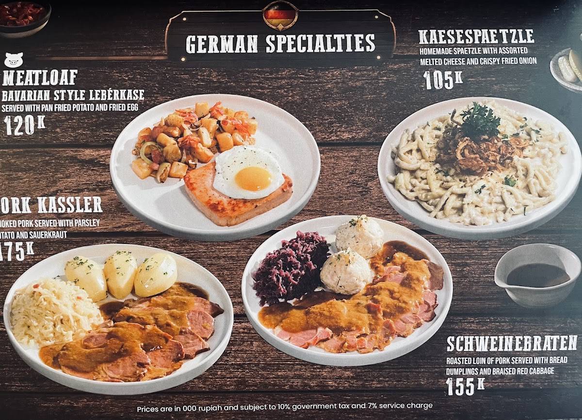 Mama's German Restaurant меню