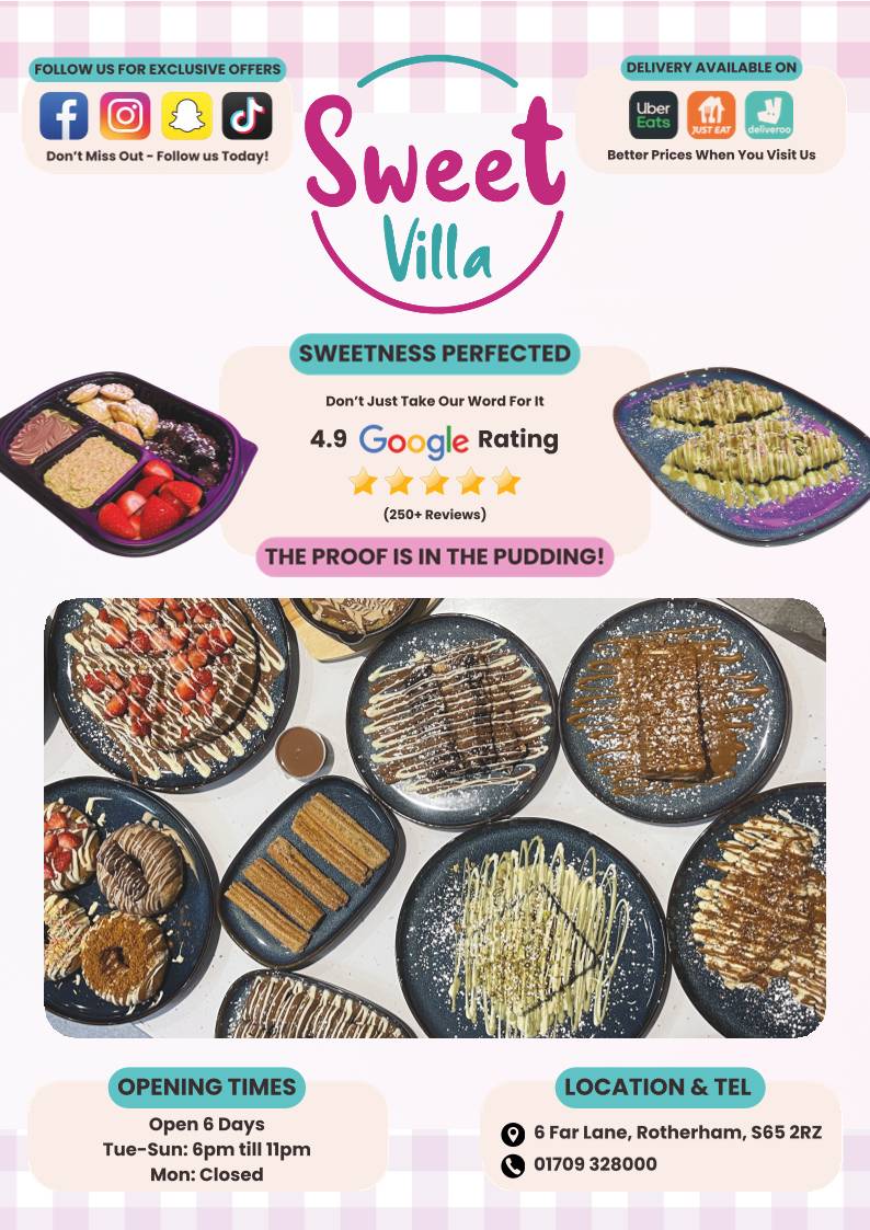 Sweet Villa меню