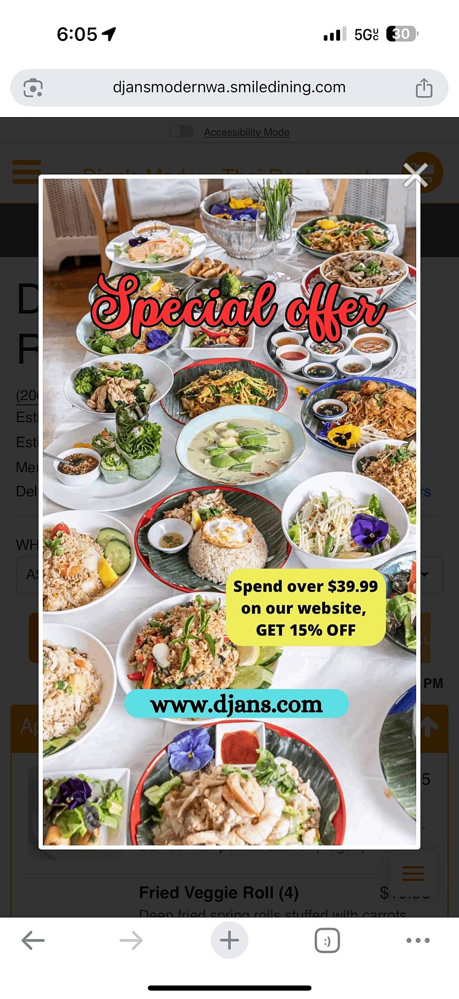 Djan's Dining Thai Restaurant меню