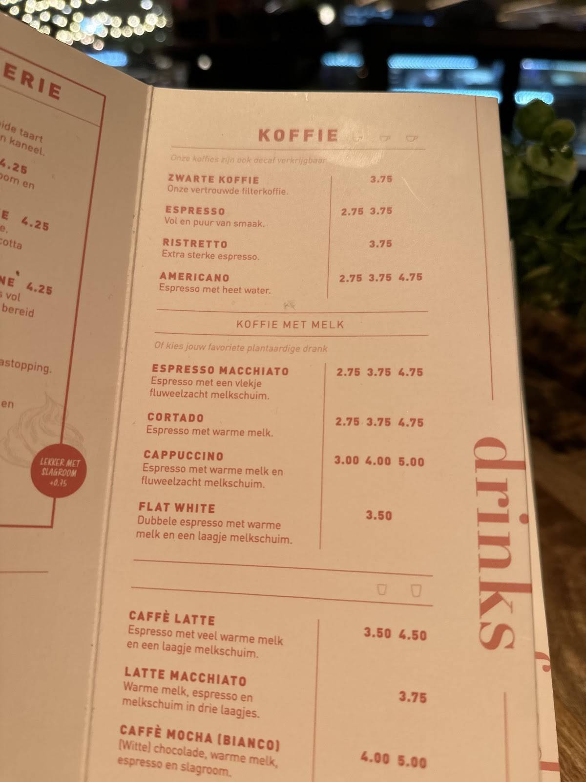 Doppio Espresso Purmerend меню