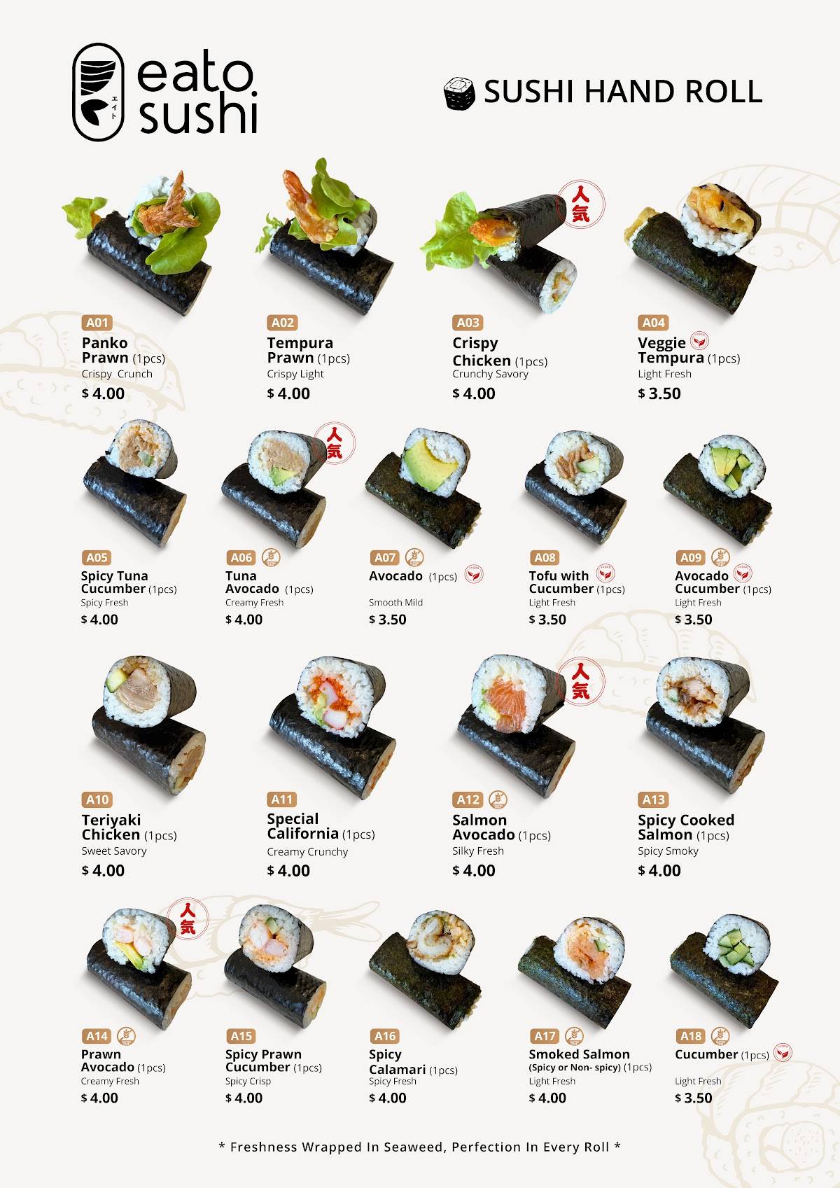 Eato Sushi меню