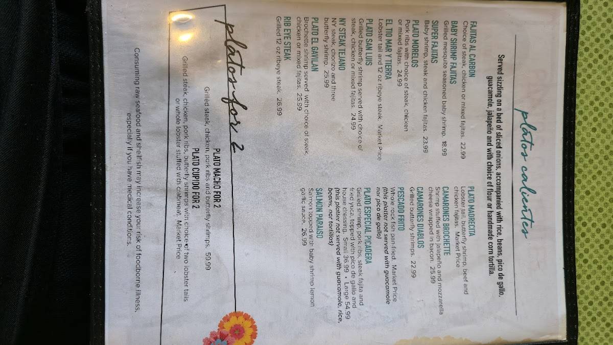 El Gavilan Restaurant меню