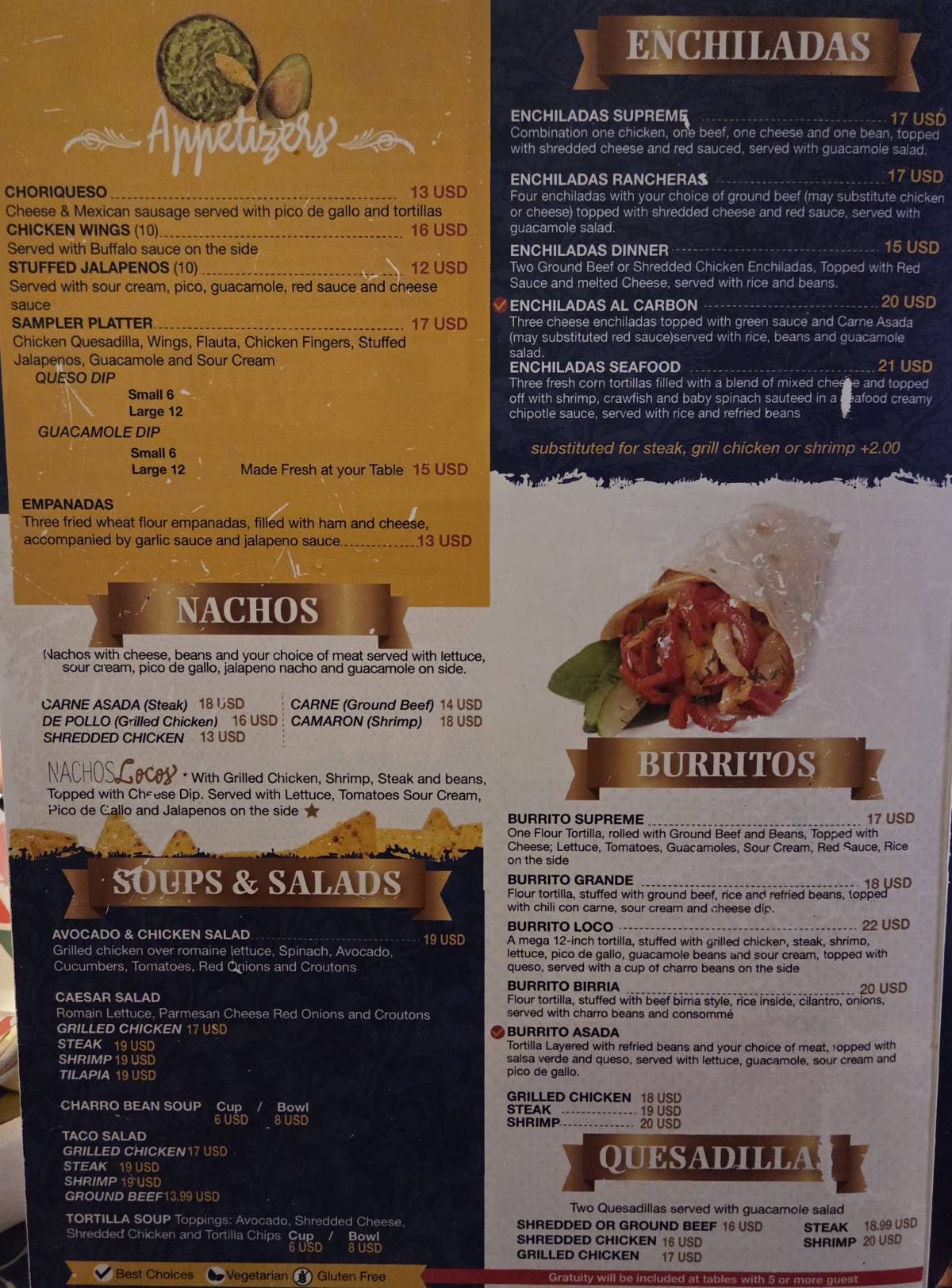 El Paso Mexican Grill меню