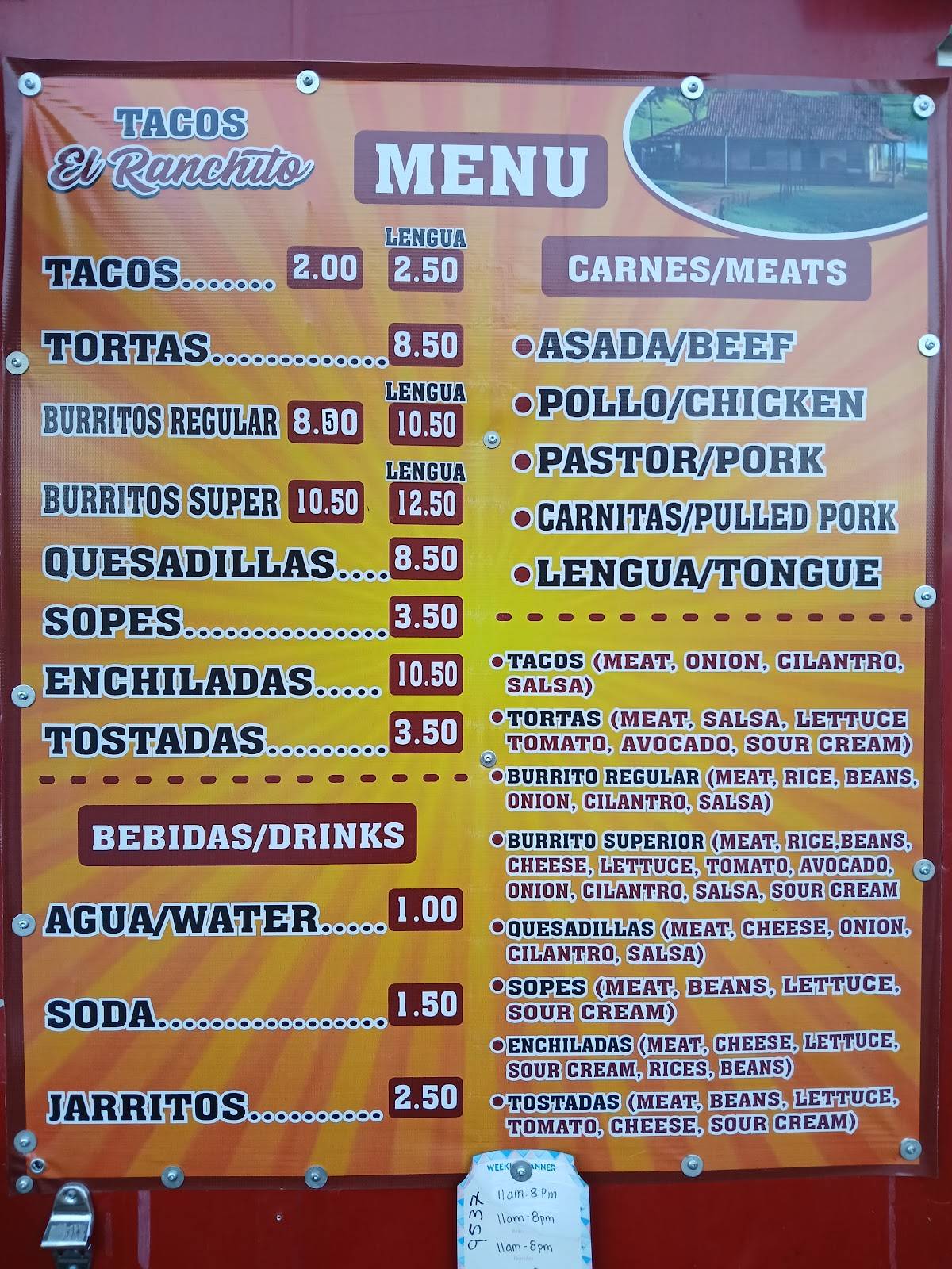 El Ranchito Tacos меню