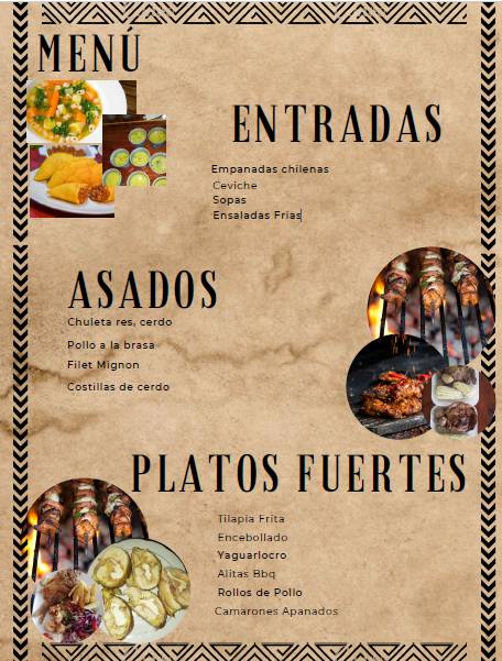 El Refugio Restaurante меню