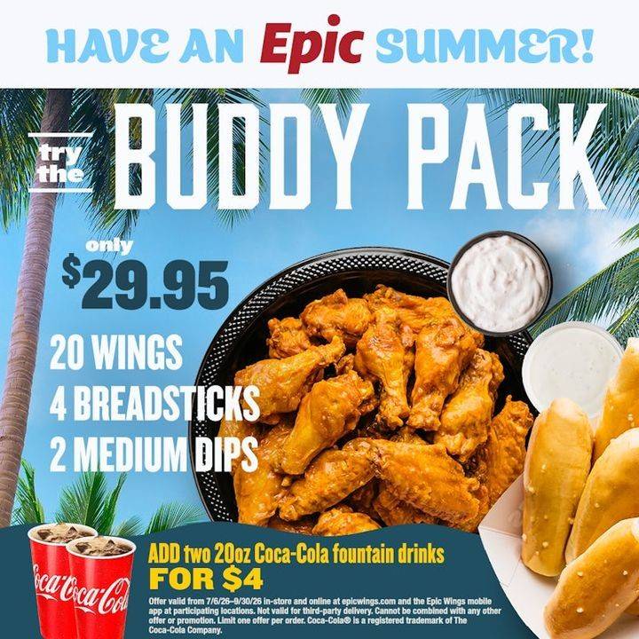 Epic Wings меню