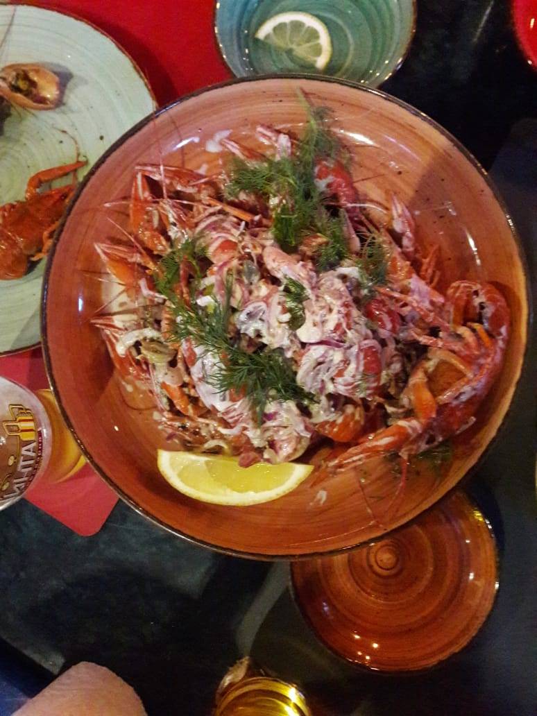 Есть раки меню