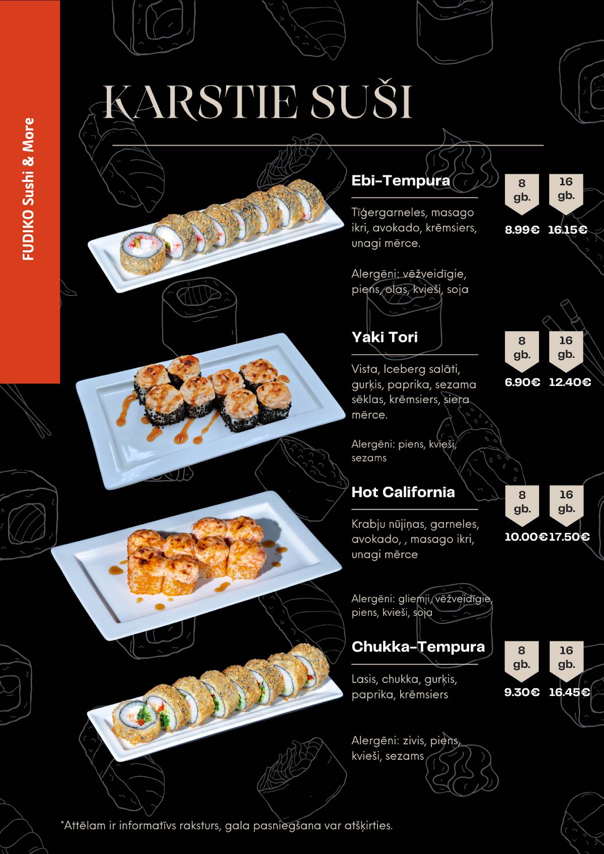 FUDIKO Sushi меню