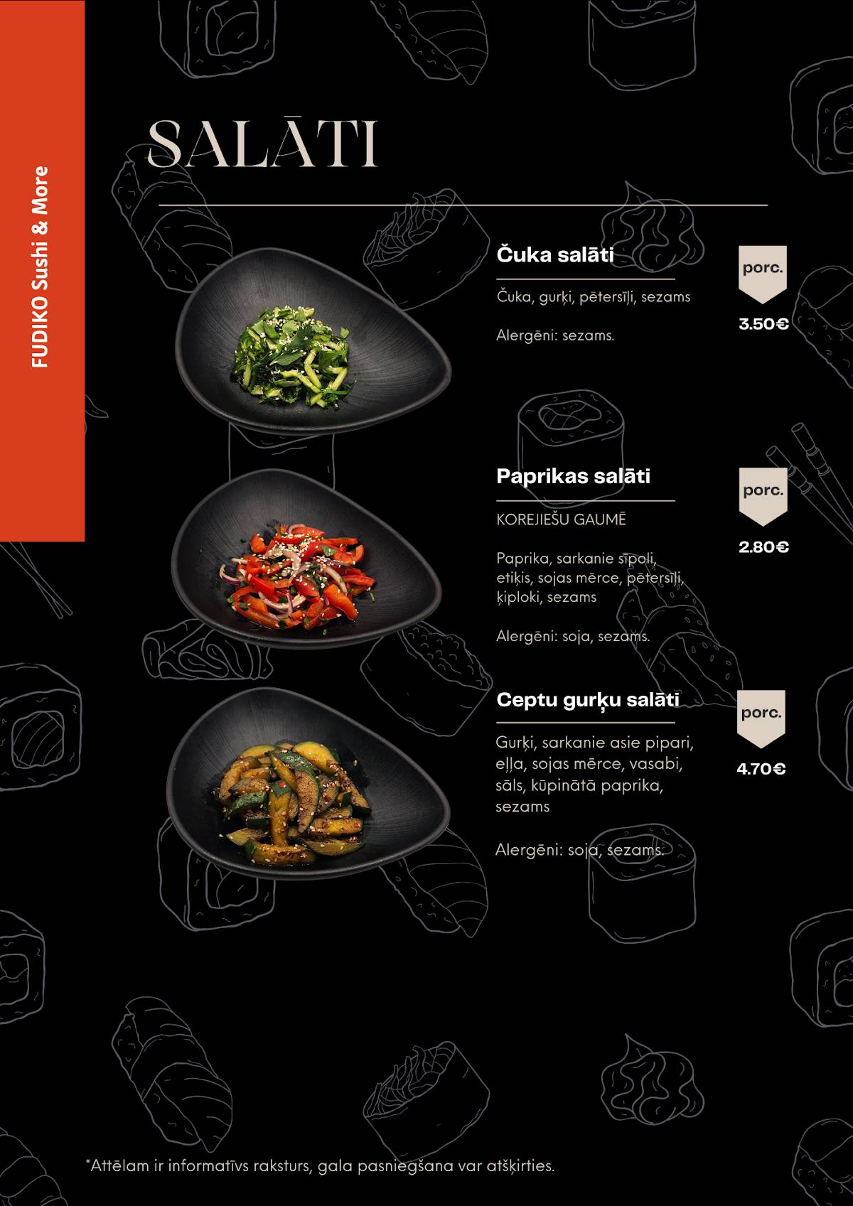 FUDIKO Sushi меню