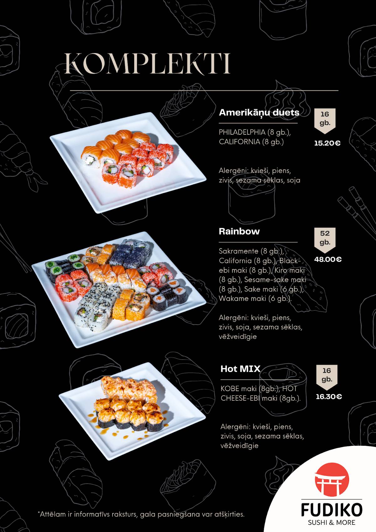 FUDIKO Sushi меню