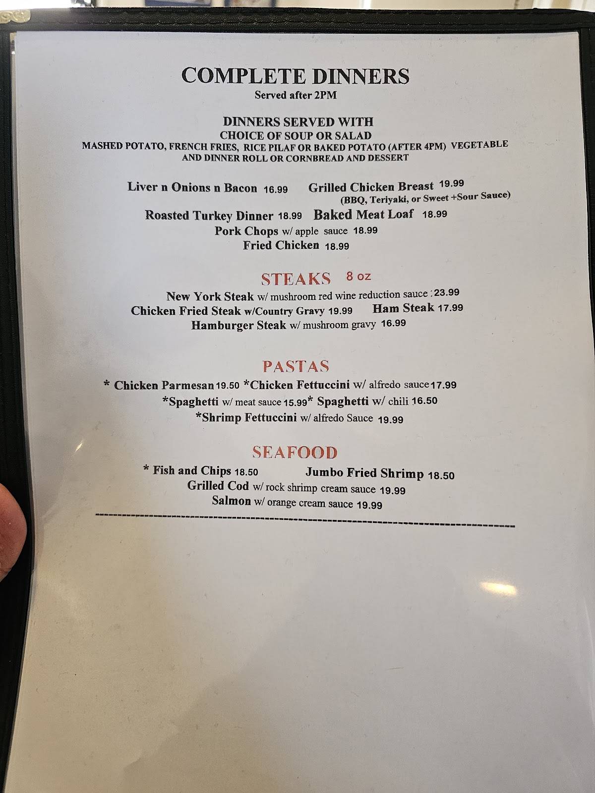 Fallbrook Cafe меню