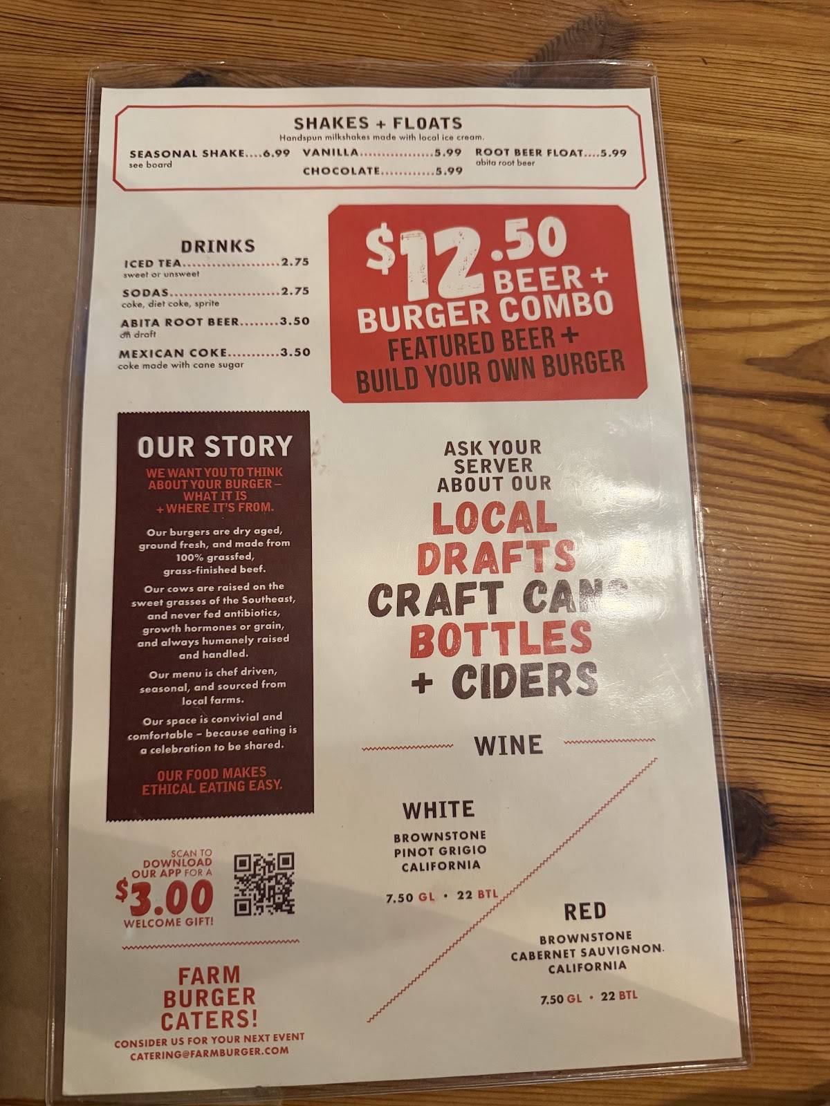 Farm Burger Decatur меню