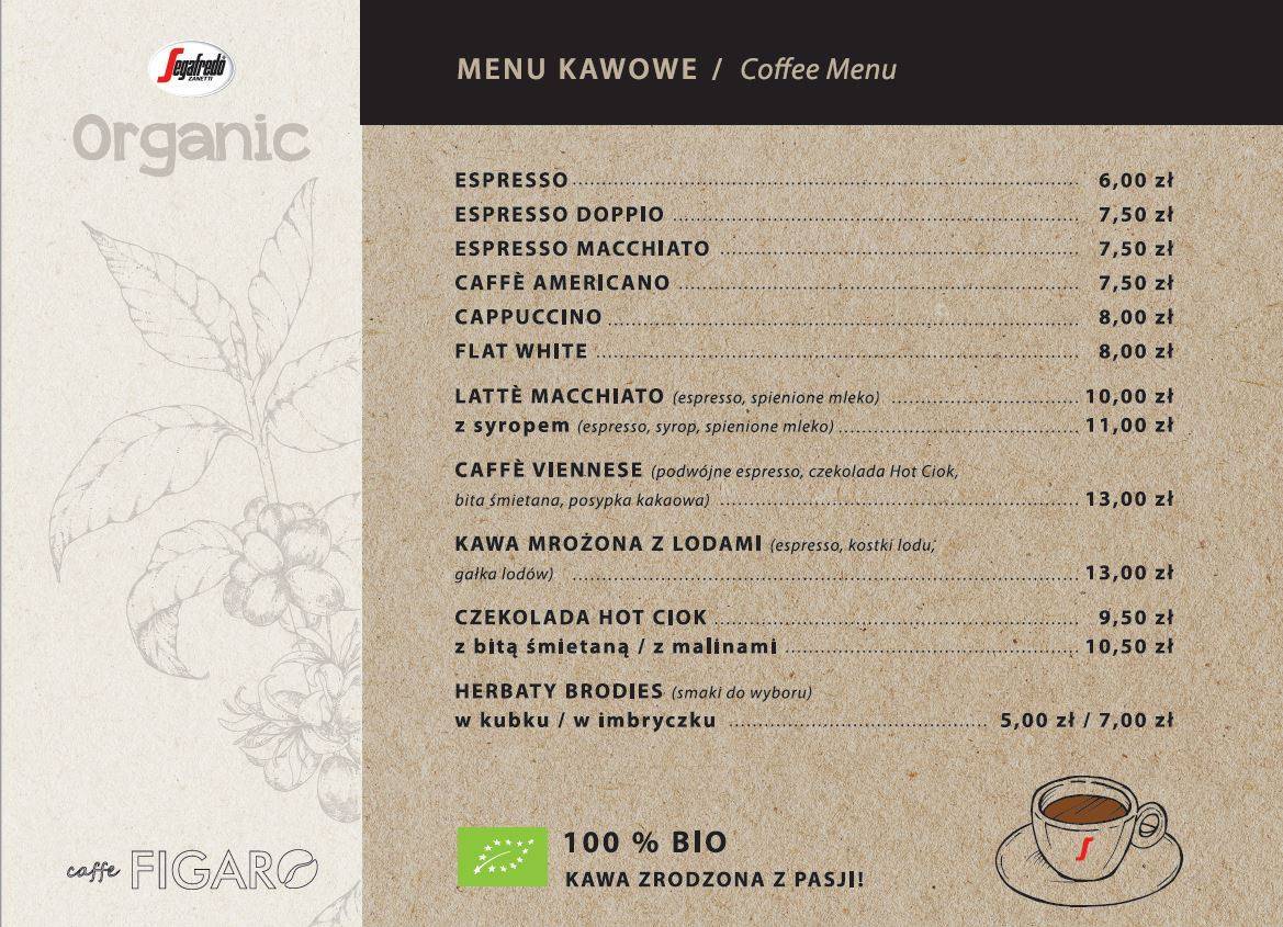 Figaro Caffe меню