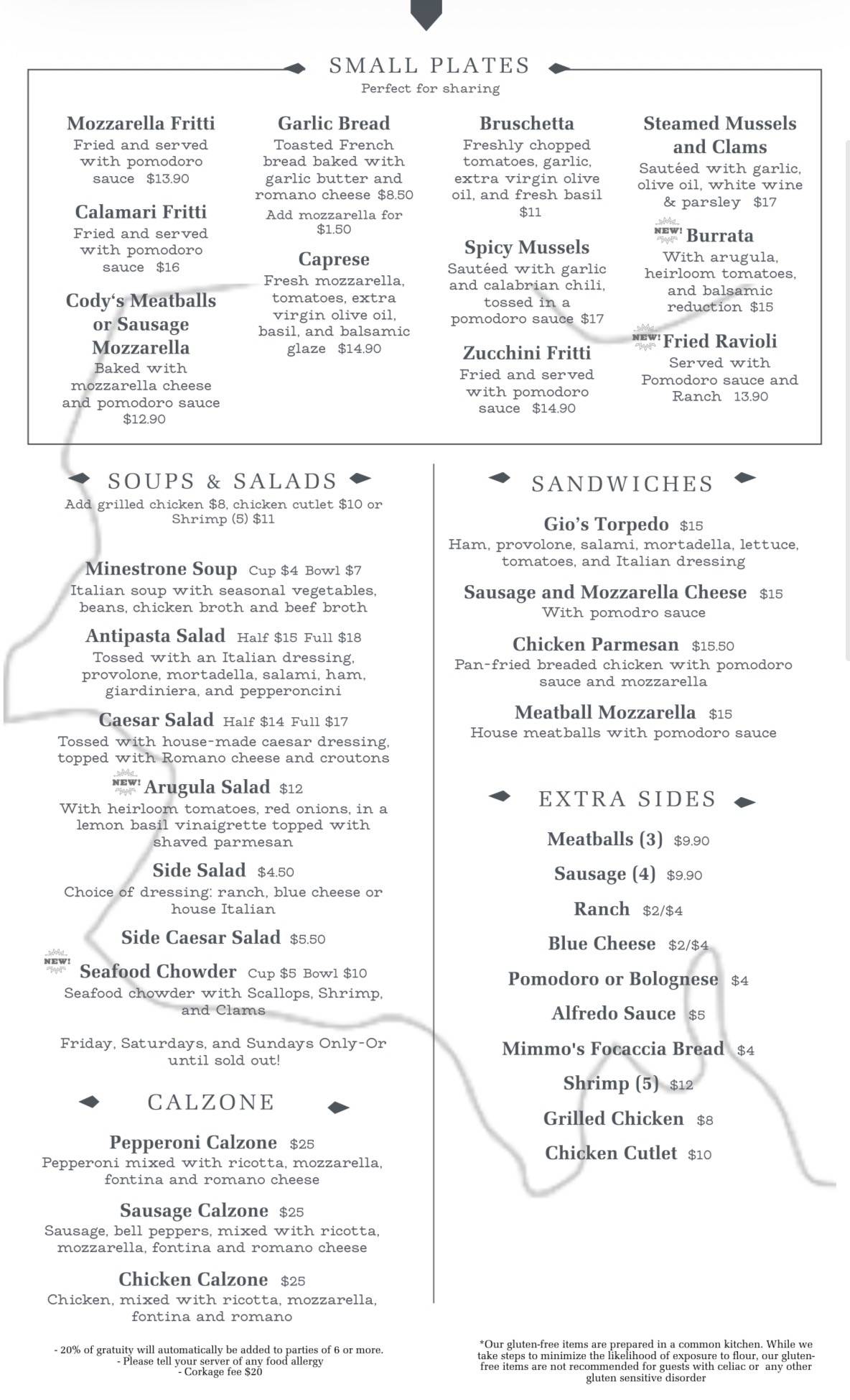 Franca's Italian Kitchen and Bar меню