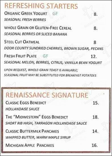 Fresh At Renaissance меню