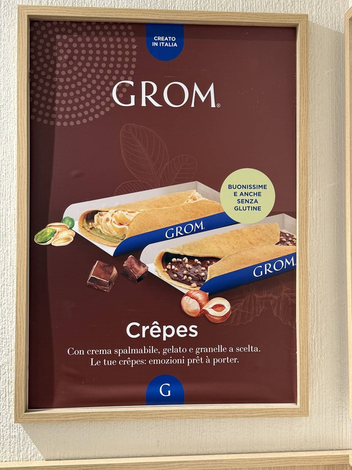 GROM Gelato меню