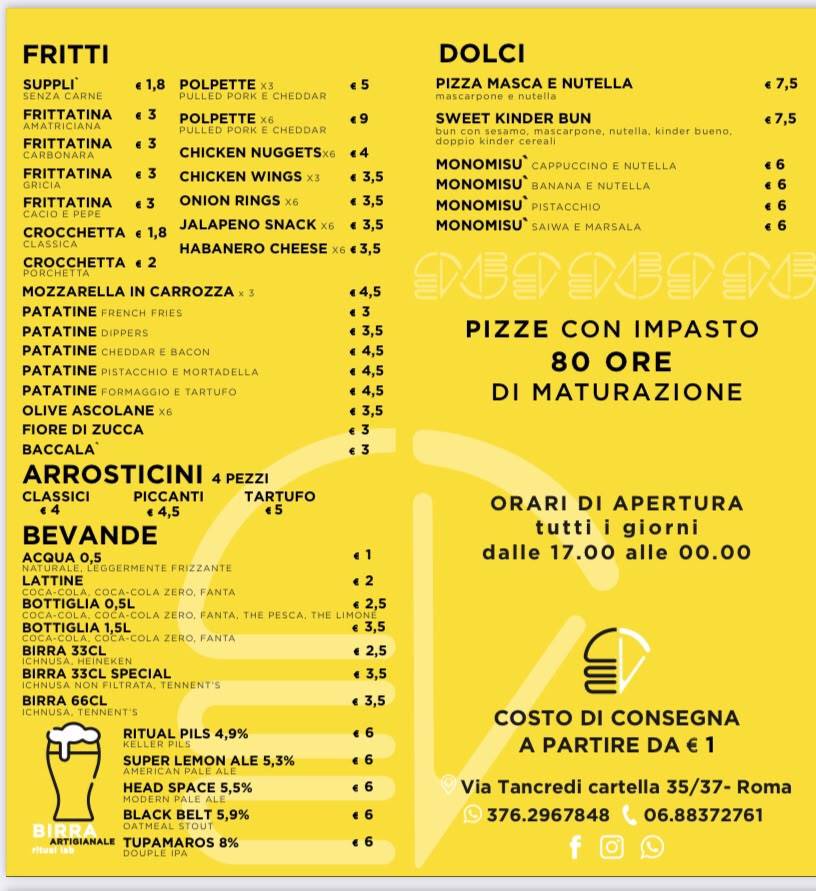 GUSTICO TIBURTINA меню
