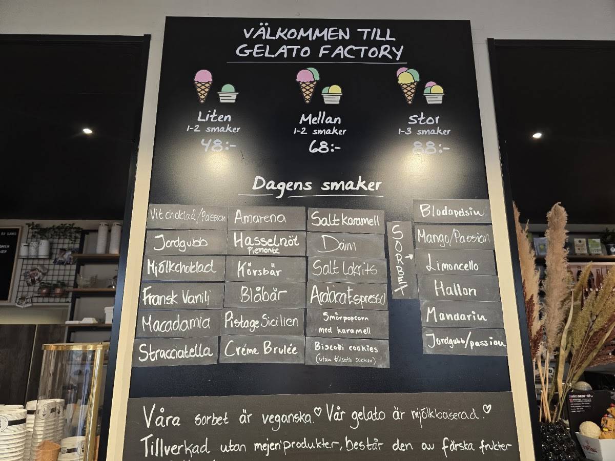 Gelato Factory меню