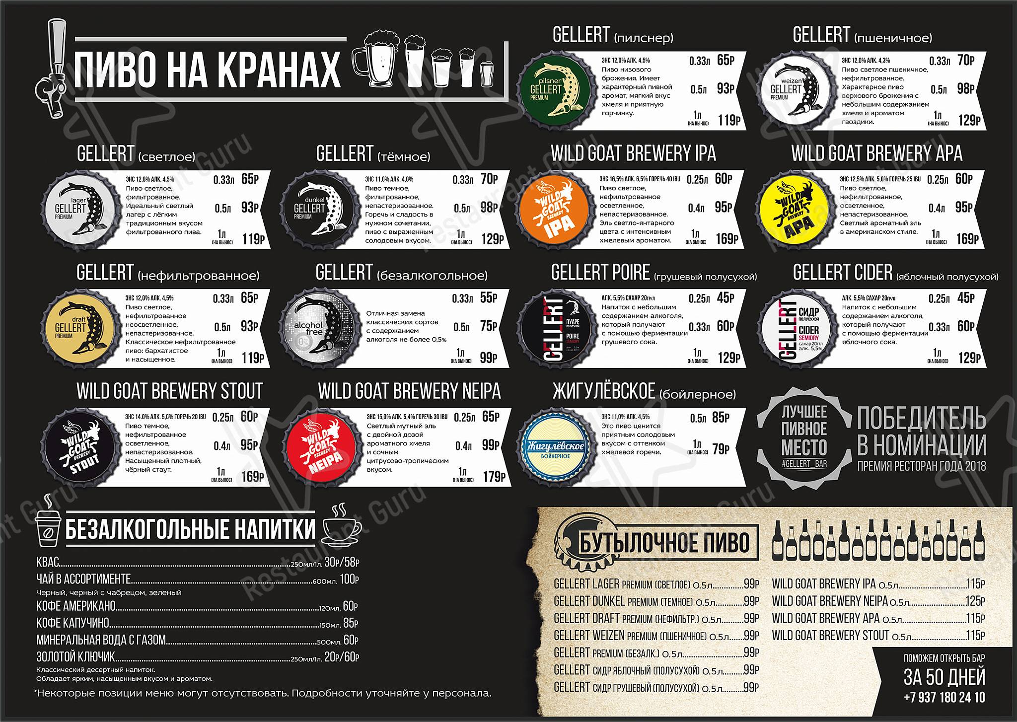 Взгляните на меню Геллерт