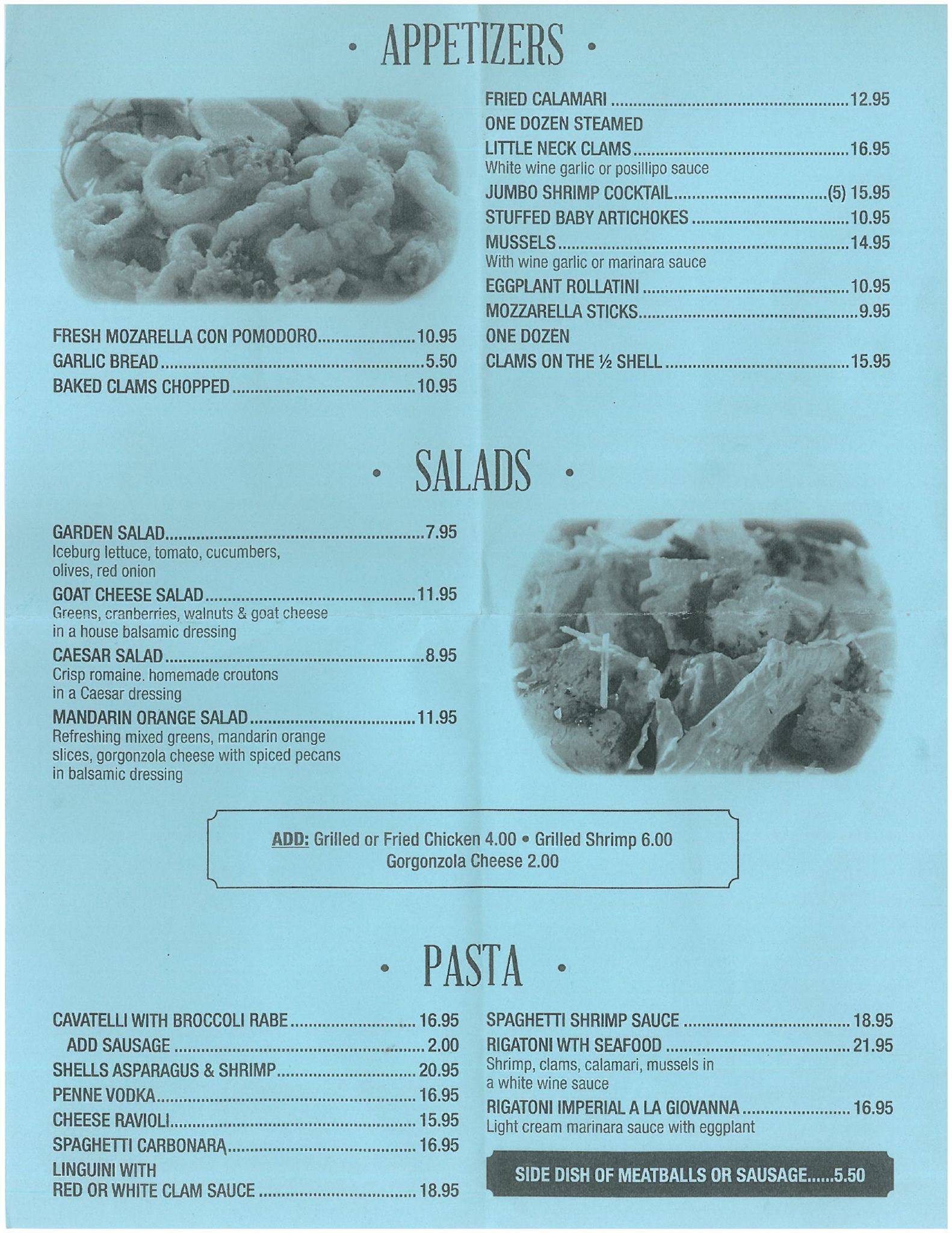 Genio's Restaurant меню