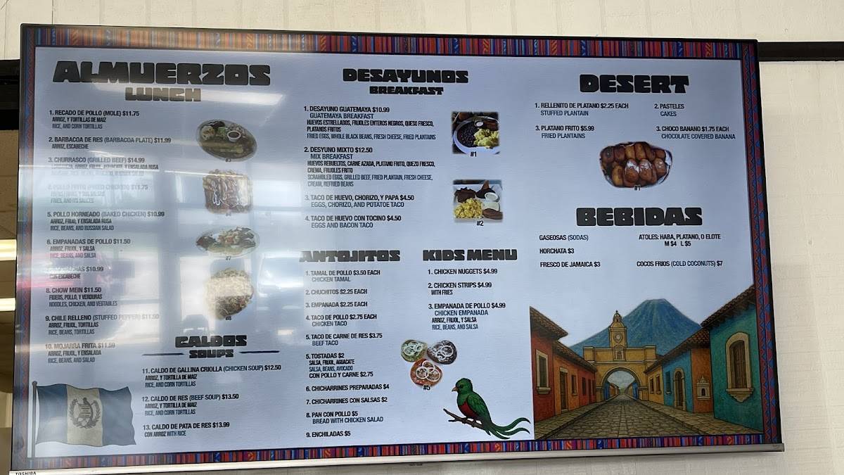 GuateMaya Restaurant&bakery меню