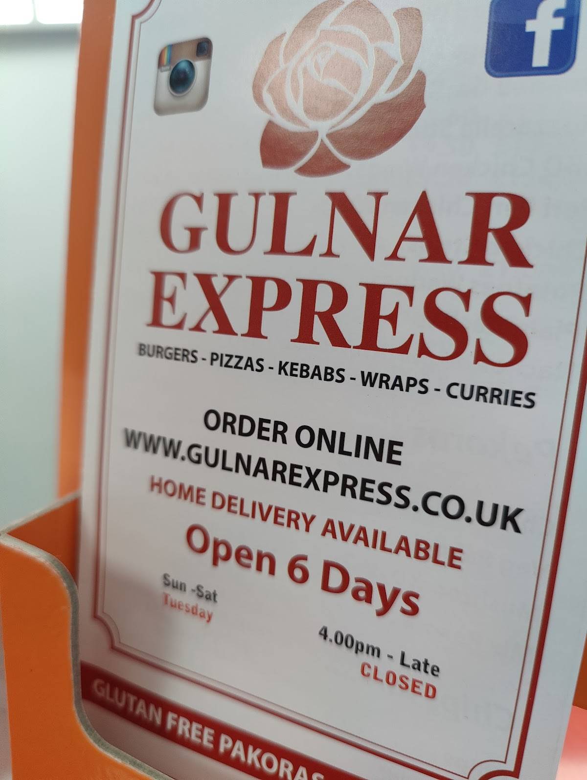 Gulnar Express меню