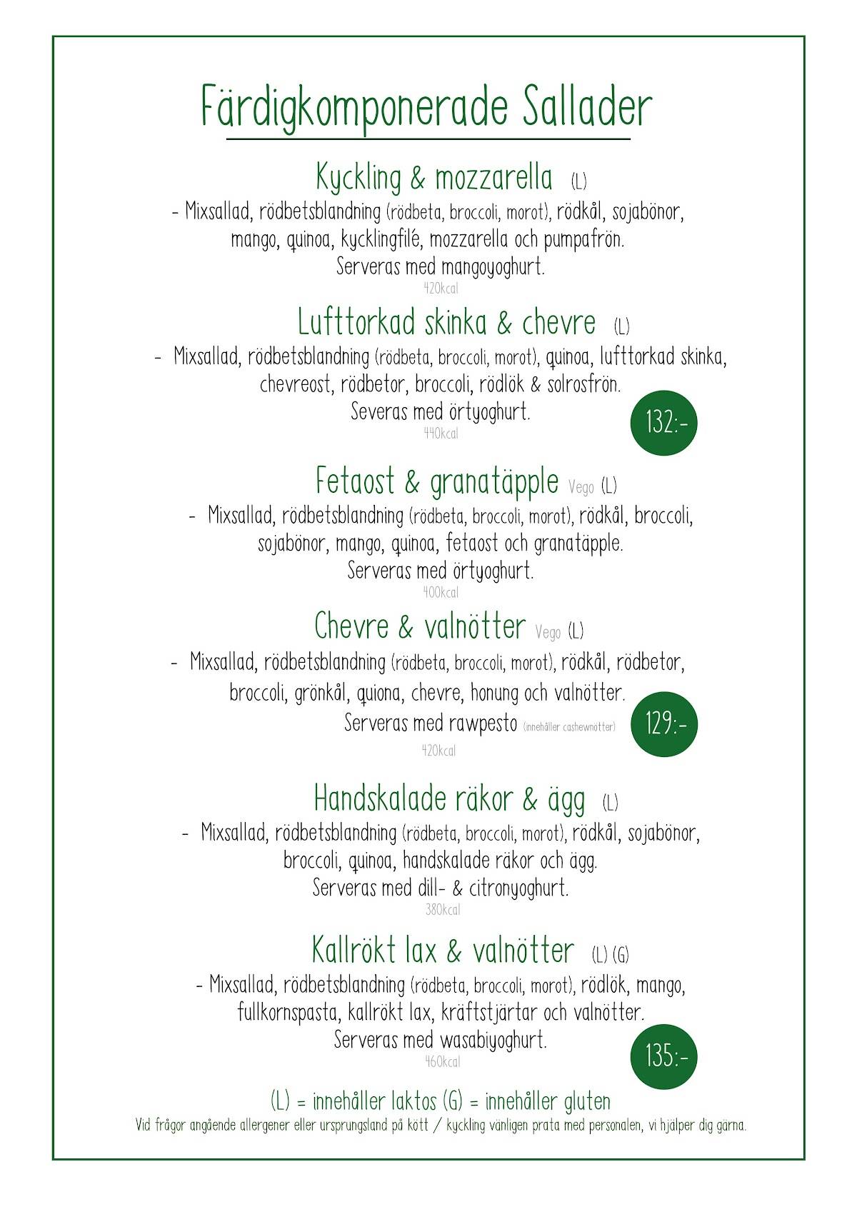 HälsoFreak меню