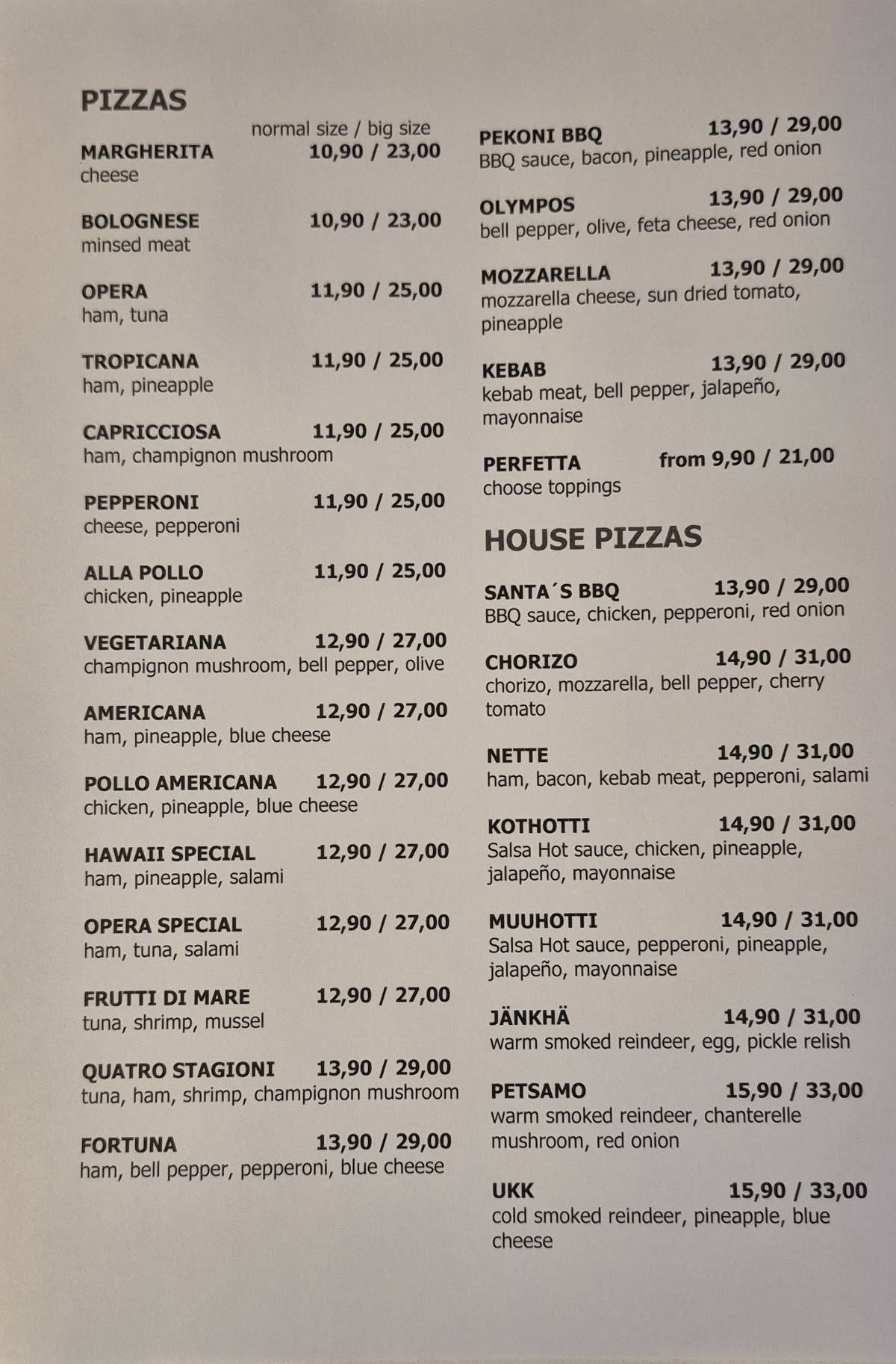 Hannan Pizza меню