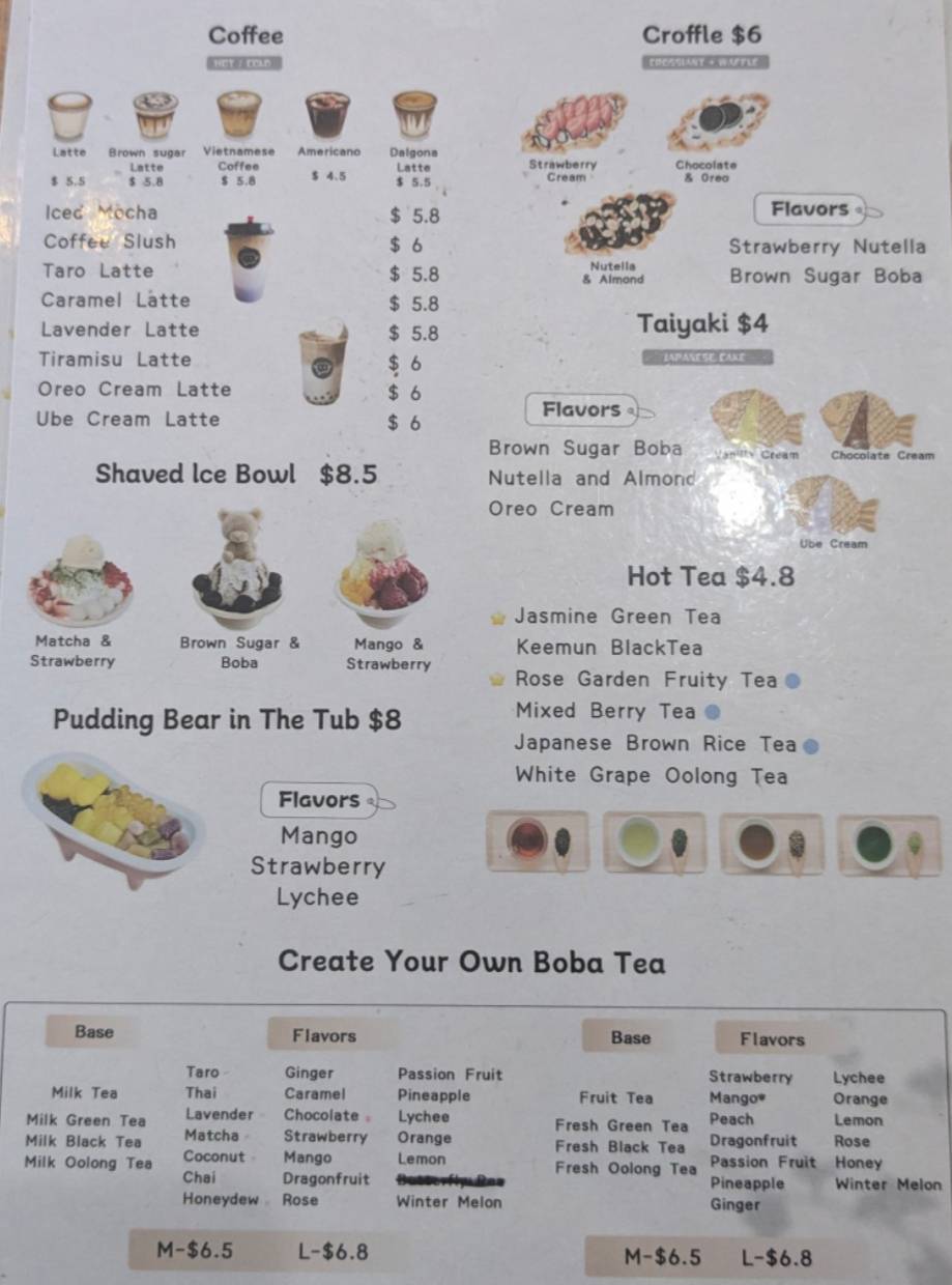 Hi Tea меню
