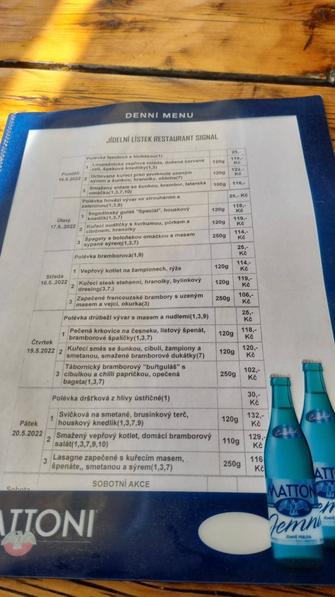 Hotel Signal меню