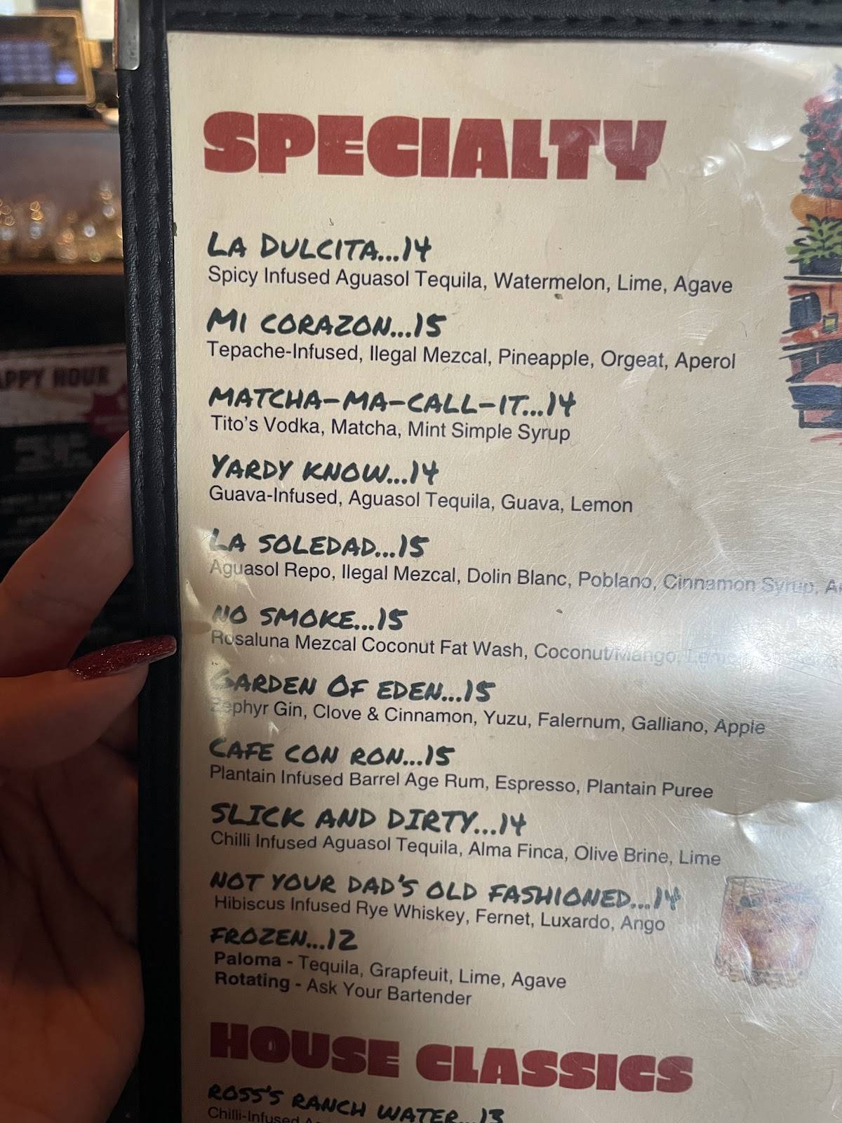 Jethro's меню