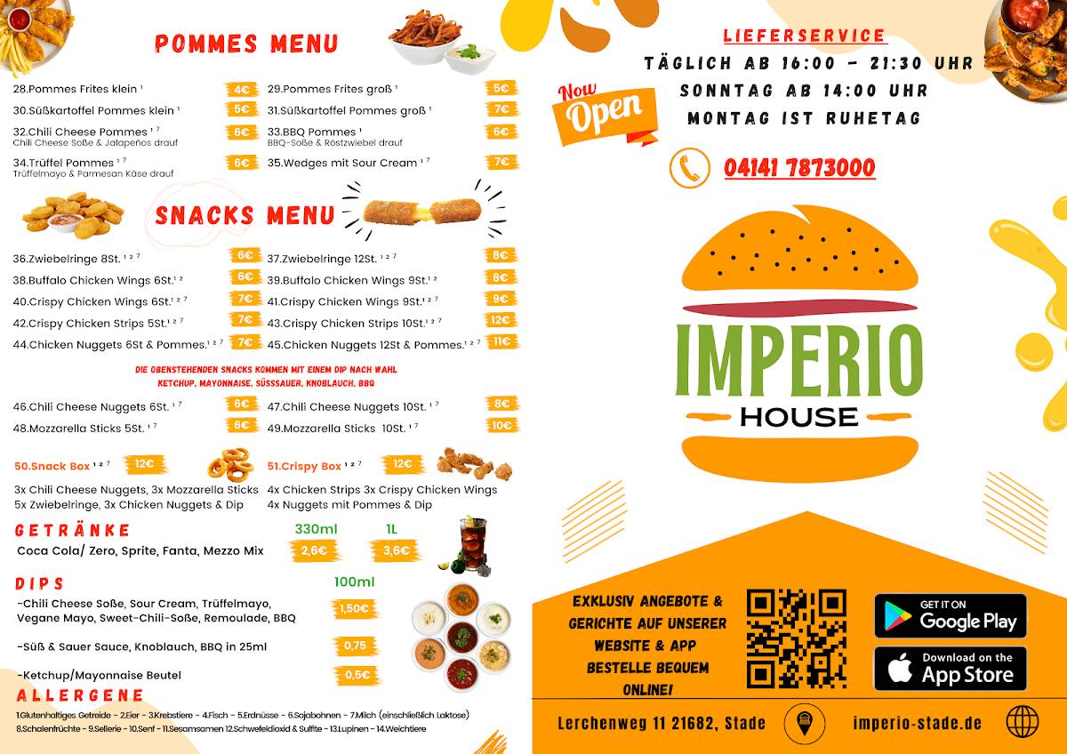 Imperio меню