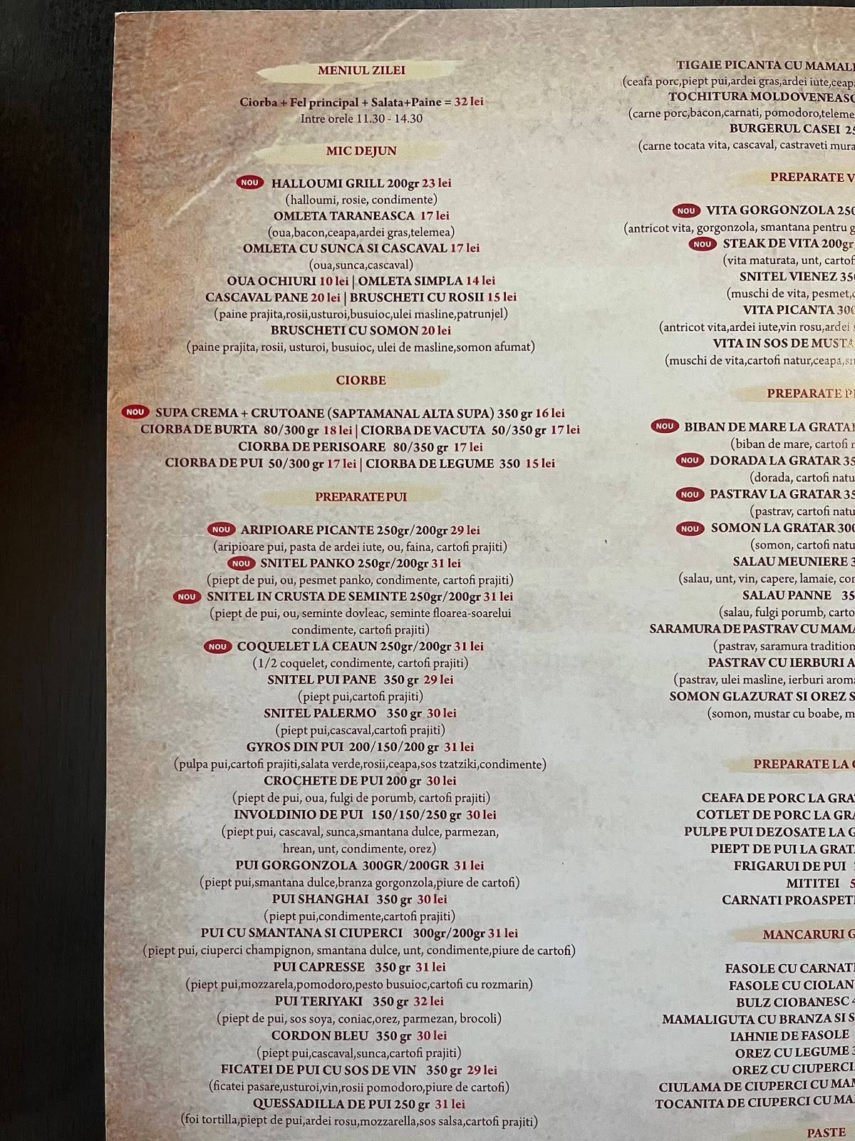 Inside Bistro меню