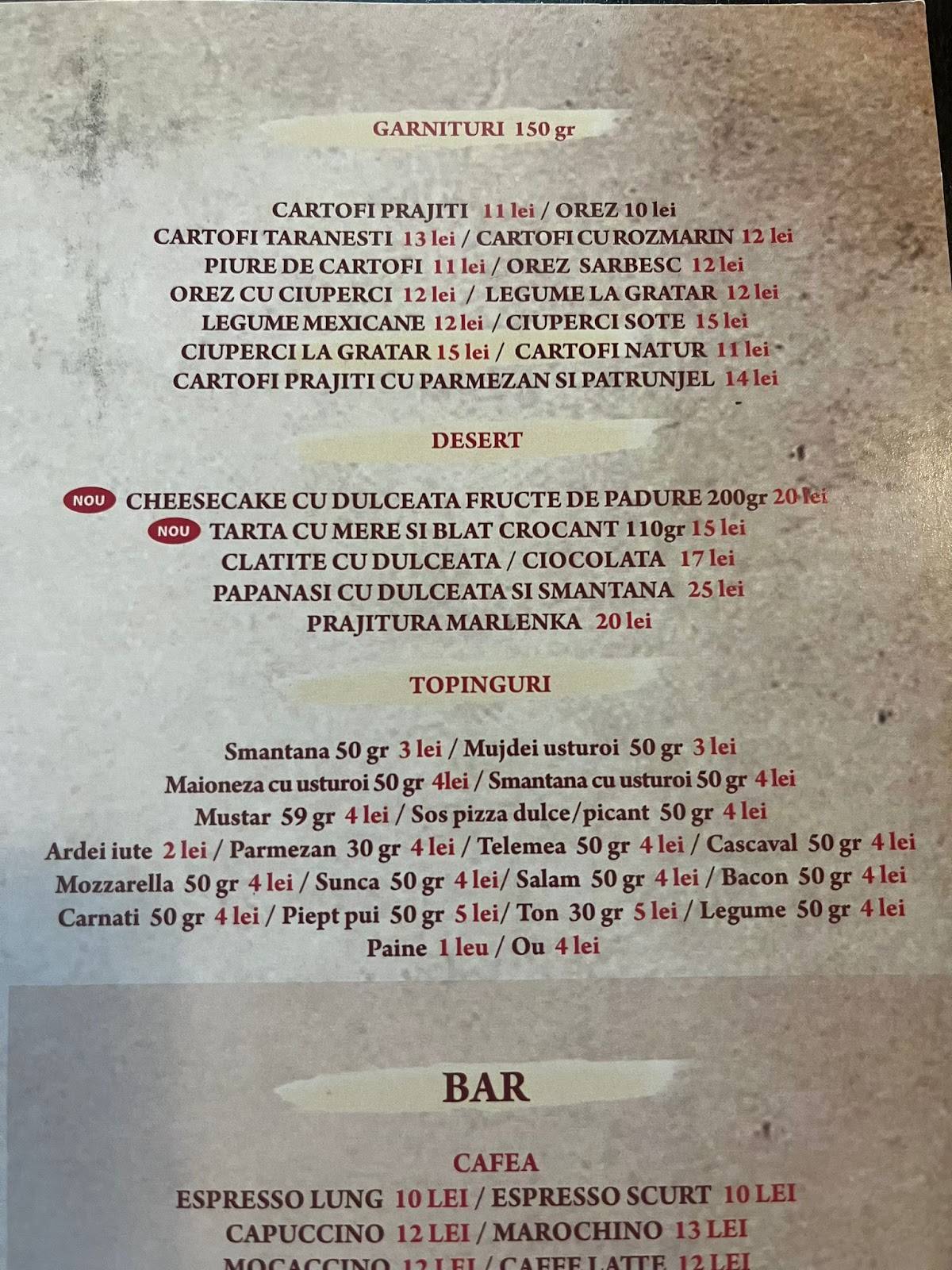 Inside Bistro меню