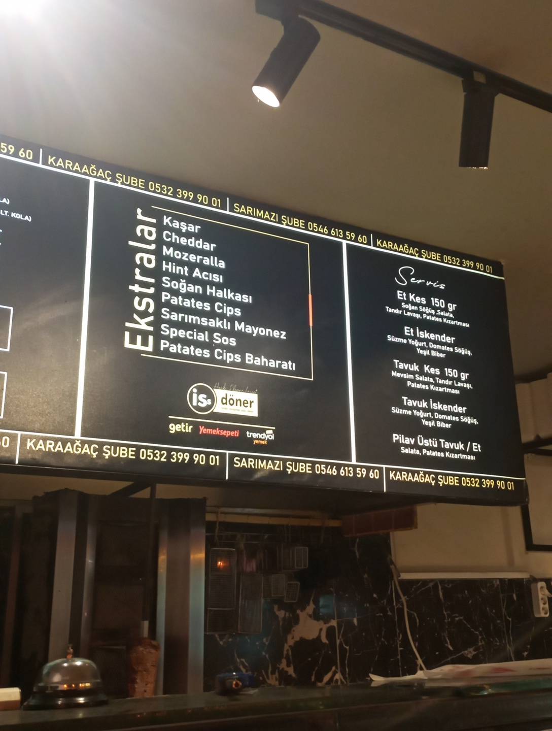 İss Döner Sarımazı меню