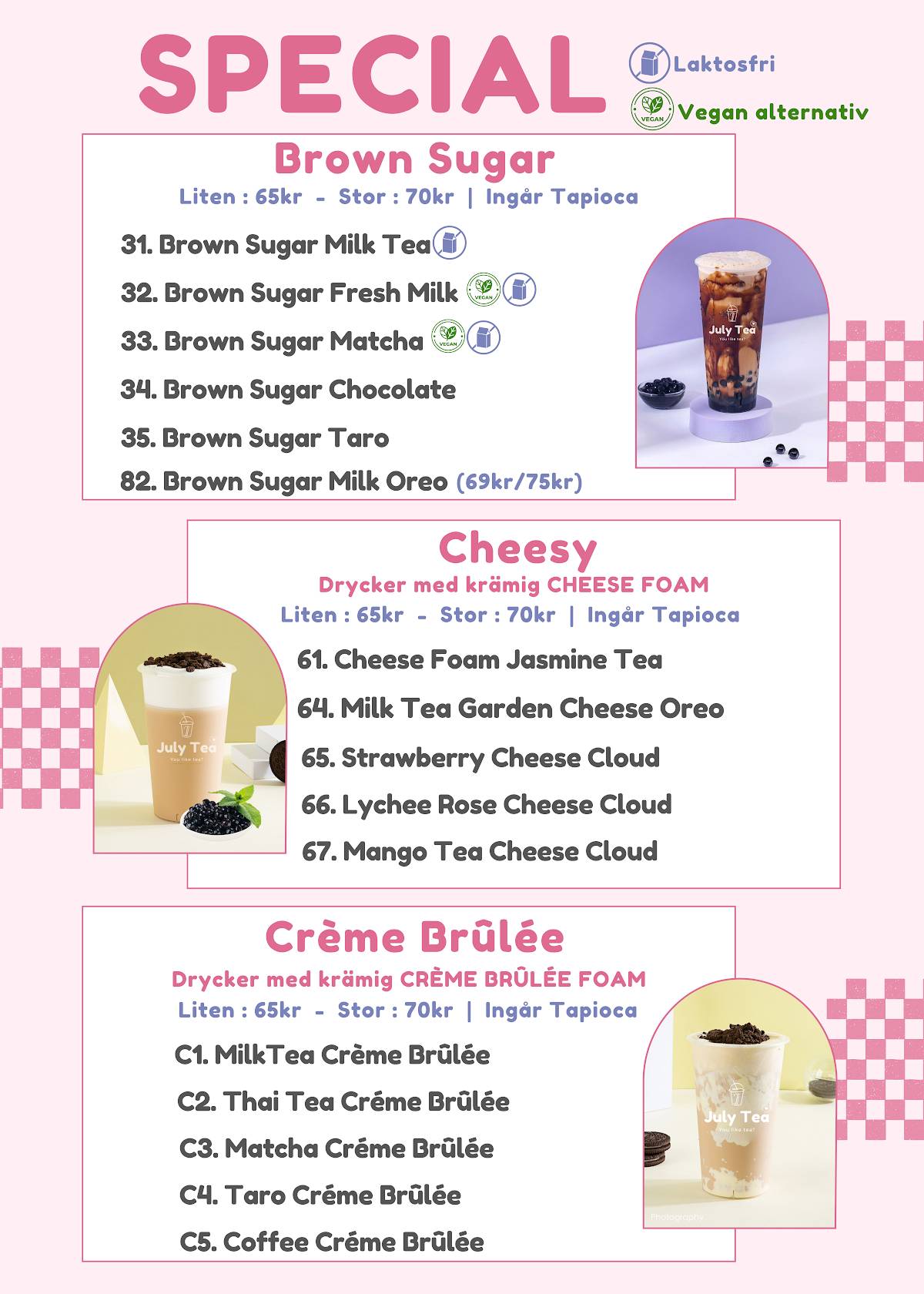 July Tea Borås меню