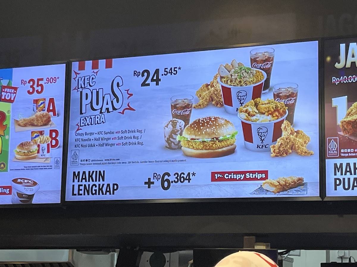 KFC Batam Centre меню