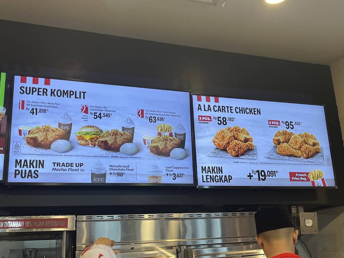 KFC Batam Centre меню