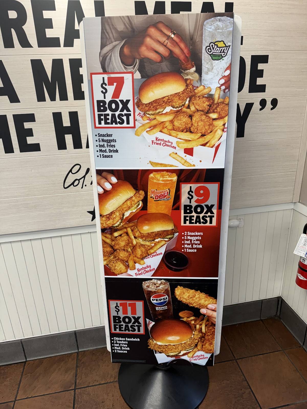 KFC меню