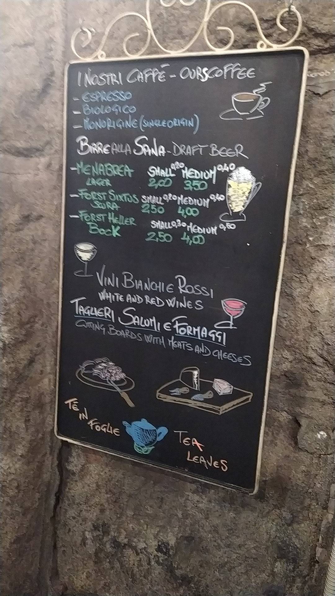 Kafejo Caffetteria in Piazza меню