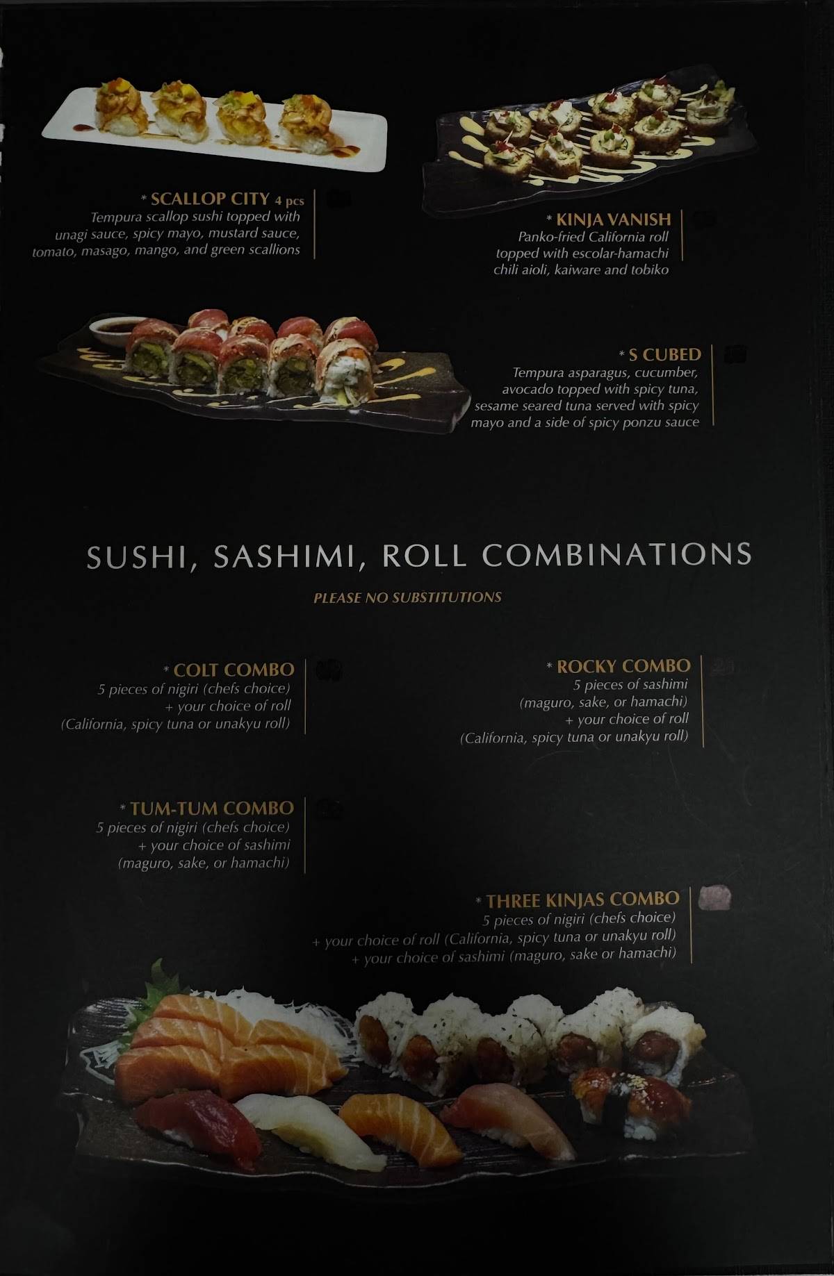 Kinja Sushi меню