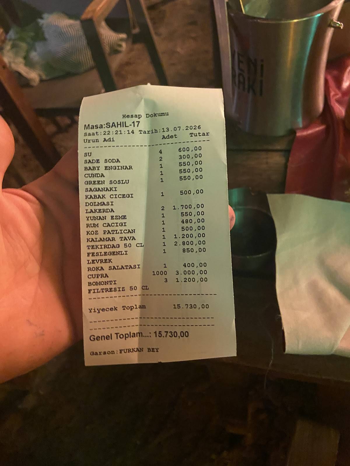 Kumluk Big Balık Datça Restaurant меню